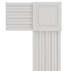 Ultrawood D 2085 дверной декор белый под покраску 18х85х85