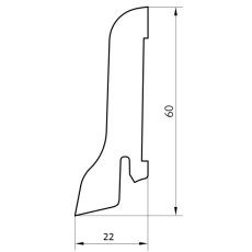 Burkle деревянный плинтус Дуссие 60x22