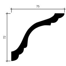 Карниз гибкий полиуретановый Европласт 1.50.102 72х75 мм