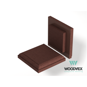 Крышка столба из ДПК Woodvex верхняя Тёмно-коричневый 125х125 мм