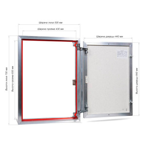 Люк распашной EuroFORMAT-R 4 поколения ЕТР 50х70