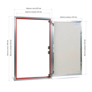 Люк распашной EuroFORMAT-R 4 поколения ЕТР 60х100