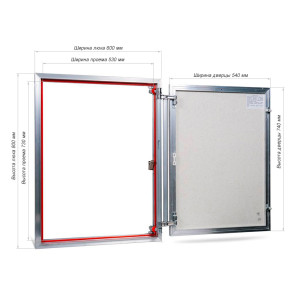 Люк распашной EuroFORMAT-R 4 поколения ЕТР 60х80