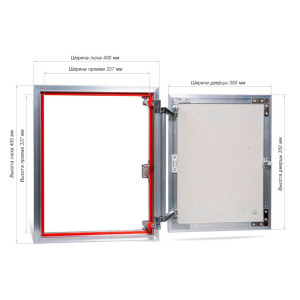 Люк распашной EuroFORMAT-R АТР 40х40
