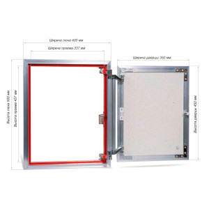 Люк распашной EuroFORMAT-R АТР 40х50