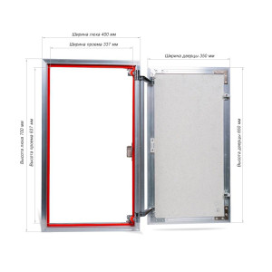 Люк распашной EuroFORMAT-R АТР 40х70