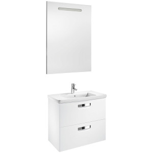Мебель ROCA The Gap 60 см, белая, комплект подвес. тумба с раковиной, зеркало