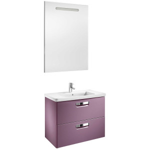 Мебель ROCA The Gap 60 см, фиолетовая, комплект подвес. тумба с раковиной, зеркало