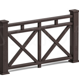 Ограждение Sequoia Evolution 3D Бастион Brown 1000х1740 мм