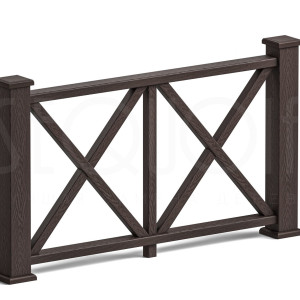 Ограждение Sequoia Evolution 3D Эдинбург Brown 1000х1740 мм