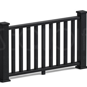 Ограждение Sequoia Evolution 3D Рагланг Black 1000х1740 мм