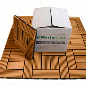Садовый паркет из ДПК MasterDeck Тик 25х300х300 мм