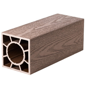 Столб усиленный из ДПК Polywood 120х120х4000 мм Коричневый