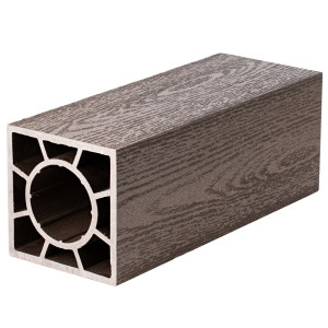 Столб усиленный из ДПК Polywood 120х120х4000 мм Венге