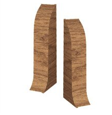 Торцевые окончания Decoplast 60 мм в цвет плинтуса