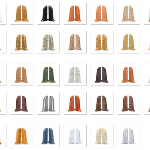 Торцевые окончания Royce 80 мм в цвет плинтуса