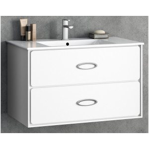 Тумба Smile Монтэ 90 (91см) подвесная, белый