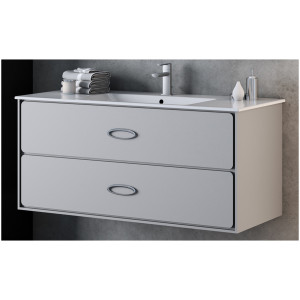 Тумба Smile Монтэ 90 (91см) подвесная, серый