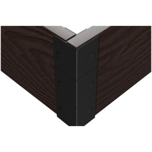 Угловой неповоротный элемент Holzhof 90град. для клумб ПВХ 225х30 мм Чёрный