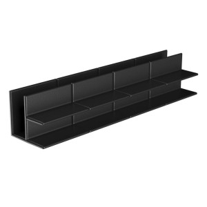 Угловой неповоротный элемент Holzhof 90град. для клумб ПВХ 300х30 мм Чёрный