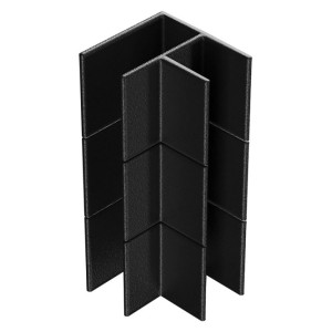 Угловой неповоротный элемент Holzhof 90град. для клумб ПВХ 150х25 мм Чёрный