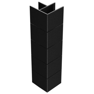 Угловой неповоротный элемент Holzhof 90град. для клумб ПВХ 25х250 мм Чёрный