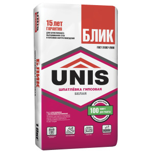 Шпатлевка гипсовая Юнис Блик 18kg