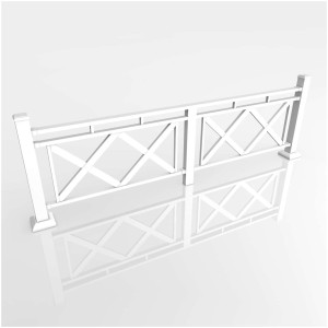 Ограждение из ДПК CM-Railing Белое дерево №1