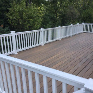 Ограждение из ДПК CM-Railing Белое дерево №1