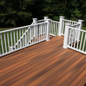 Ограждение из ДПК CM-Railing Белое дерево №1