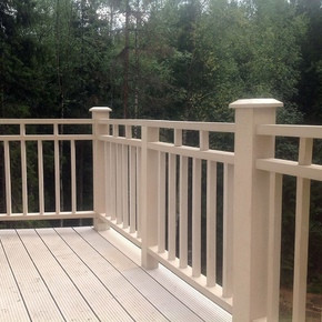 Ограждение из ДПК CM-Railing Белое дерево №1