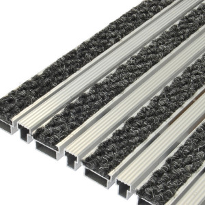 Грязезащитная решётка Notrax Techno 20 мм Ворс черный Скребок пятирядный