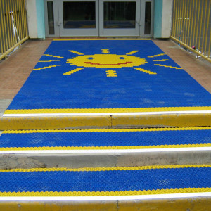 Модульное грязезащитное покрытие Darvin Антикаблук 10 мм Синее м2