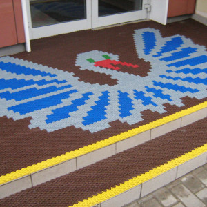 Модульное грязезащитное покрытие Darvin Антикаблук 10 мм Синее м2