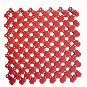 Модульное противоскользящее покрытие для бассейна Muovihaka Lagune 9 мм Красное