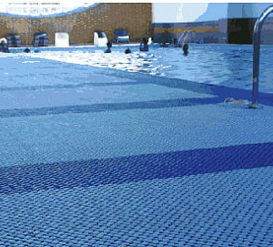 Модульное противоскользящее покрытие для бассейна Muovihaka Lagune 9 мм Синее