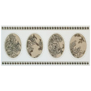 Бордюр Нефрит-Керамика Мидаль коричневый  05-01-1-92-03-15-249-0