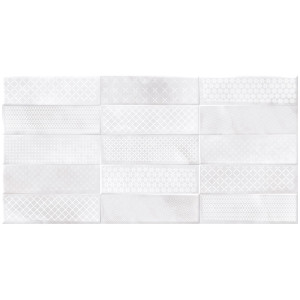 Декофон Cersanit Carly облицовочная рельеф кирпичи декорированная светло-серый (CSL524D) 29,8x59,8