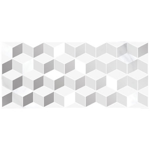 Декор Cersanit Omnia Вставка белая геометрия 15918 20х44