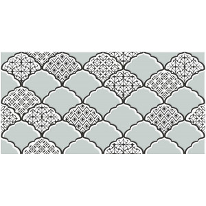 Декор Lasselsberger Эллен бело-бирюзовый  1641-8646