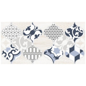 Декор Lasselsberger Мореска 1 синий 1641-8629 20х40