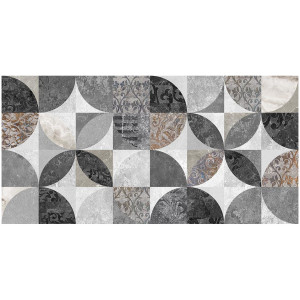 Керамическая плитка Laparet Focus настенная серый узор 34085 25х50