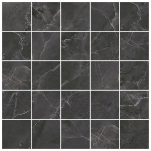 Мозаика Laparet Olimpus Декор мозаичный чёрный MM34038 25х25