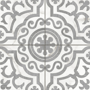 Керамогранит Cersanit Siena белый узоры 16188 42х42