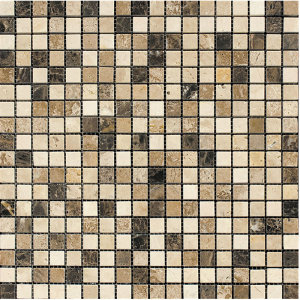 Мозаика MiR mosaic Natural Mix Мрамор бежевый, коричневый 7MT-88-15P