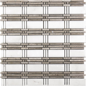 Мозаика MiR mosaic Natural S-line Мрамор белый, серый KB-P31