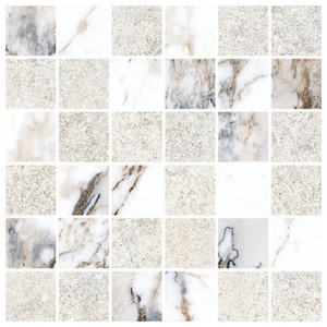 Мозаика Vitra Marble-Stone Белый Матовый-Лаппато Ректификат (5х5) 30х30 K9498838R001VTE0