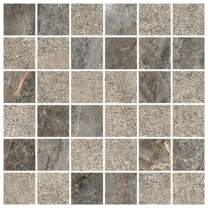 Мозаика Vitra Marble-Stone Тауп Матовый-Лаппато Ректификат (5х5) 30х30 K9498868R001VTE0