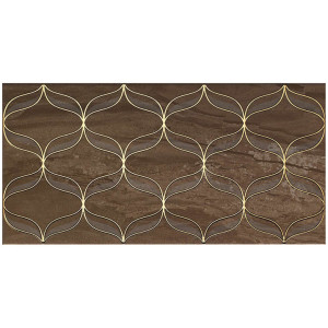 Настенная плитка Vitra Ethereal Геометрический Декор Коричневый Глянцевый 30х60 K927943