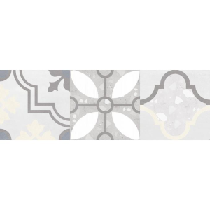 Плитка настенная Laparet Woody серый узор 25х75